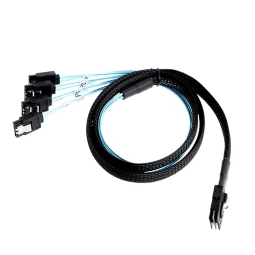 Cable SATA S-AS SFF-8087 a 4 SATA 12Gbps 50 cm miniatura 5