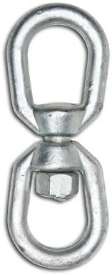 Apex T9630535 Industrial Eye to Eye Swivel, Forged, Galvanized, 5/16-In. - Quantity 5