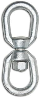 Apex T9630835 Industrial Eye To Eye Swivel, Forged, Galvanized, 1/2-In. - Quantity 5