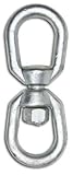 Apex T9630535 Industrial Eye to Eye Swivel, Forged, Galvanized, 5/16-In. - Quantity 5