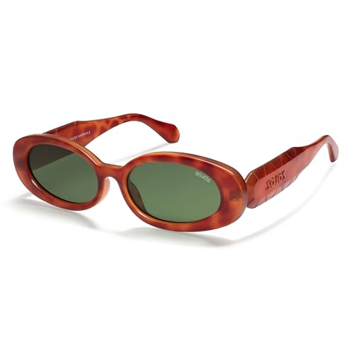 Image of SOJOS Ocean Collection Retro Oval Polarized Sunglasses Kids SUNLIGHT S | Recycled plastic build, UV400 lenses, lightweight for kids