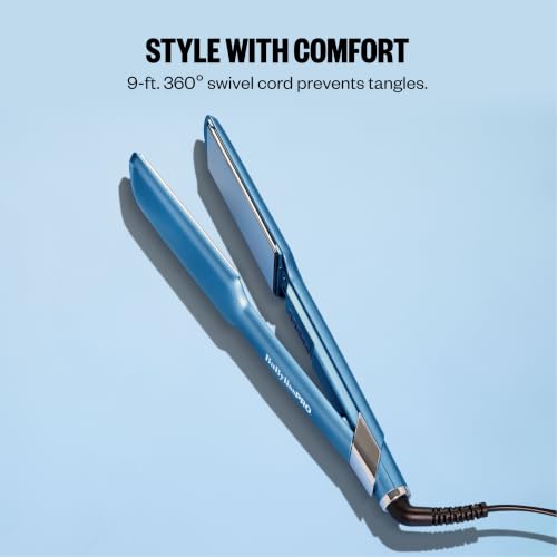Image of BabylissPRO Nano Titanium Ultra-Sleek Hair Straightener, Flat Iron for All Hair Types