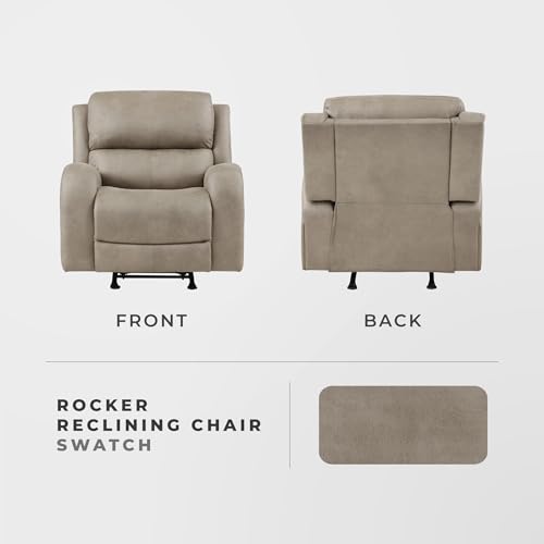 Sillón reclinable tapizado marrón cómodo miniatura 5