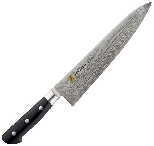 Sekiryu Vg10 - Cuchillo de cocina (acero de Damasco de 33 capas, acero al carbono alto, mango ergonómico, hoja de 210 mm)