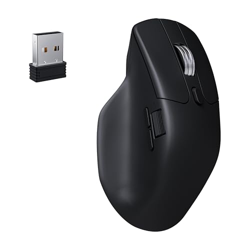 Keychron M6 8K Kabellose Gaming-Maus 8000 Hz Abtastrate 2 4 GHz & Bluetooth 5.3 PixArt 3950 Sensor 30000 DPI Metallrad Huano Silent Micro-Switch programmierbar für Windows Mac Linux
