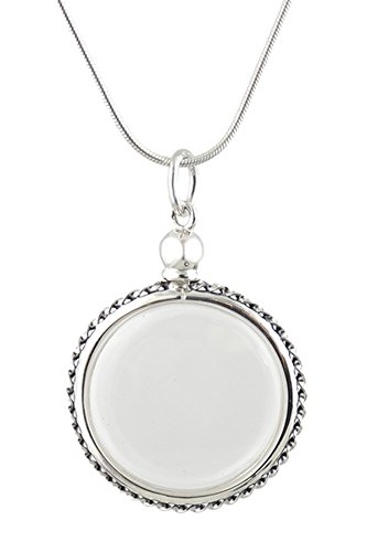 FashionJunkie4Life Sterling Silver Oval Locket Necklaces for Women, 18" Cable