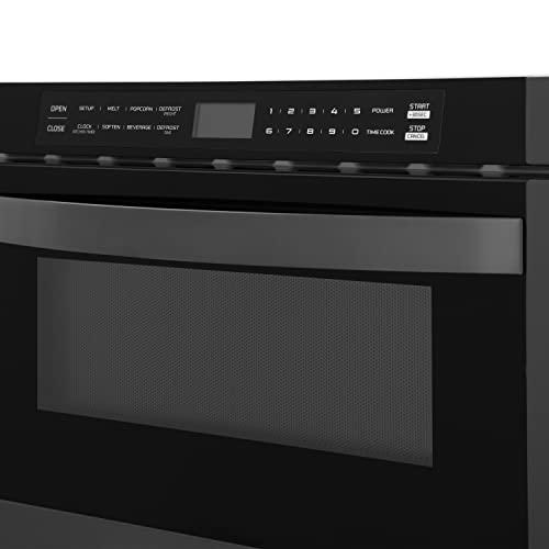 ZLINE 24" 1.2 cu. ft. Built-in Microwave Drawer in Black Stainless Steel - Image 7