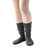 [ホカロン] 靴下 レディース あったか ルームソックス 赤外線発熱ファイバー 裏起毛 パイル 冬 防寒 冷え取り 21.5-24.5cm チャコール 1足