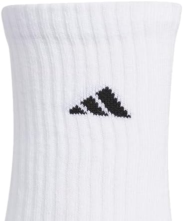 adidas Unisex Kids Crew Socks for Boys and Girls Youth (6-Pack) Athletic Cushioned and Comfortable, Tall Mid-Calf - 4