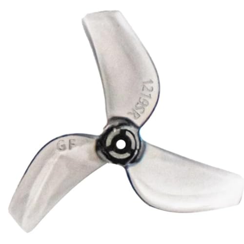 Hélices drone FPV 1219S 1219S-3 tripales gris transparent axe 1mm