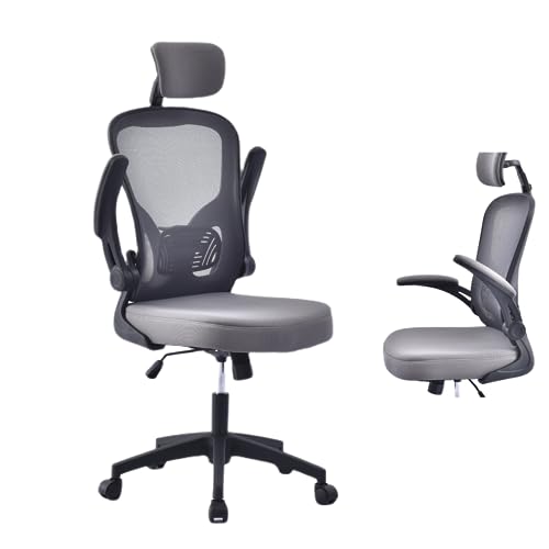 Oway Homeliving Silla De Oficina Ergonómica Con Soporte De Madera, Silla De Escritorio Ajustable Con Respaldo Alto Con Reposabrazos Abatible Y Respaldo De Malla Para El Hogar, Sillas De Computadora Oway Homeliving Silla De Oficina Ergonómica Con Soporte De Madera, Silla De Escritorio Ajustable Con Respaldo Alto Con Reposabrazos Abatible Y Respaldo De Malla Para El Hogar, Sillas De Computadora