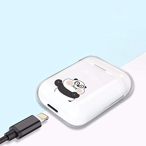 Miagon Fat Bear Beschermhoes voor AirPods, doorzichtige cartoon, zachte siliconen hoes voor meisjes, kinderen, jongens, voor Apple Airpods 1 & 2, - Image 4