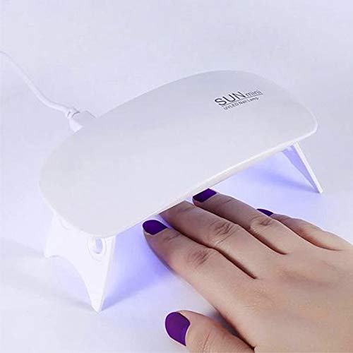 Mini Cabine Led/uv Sun Mini Portátil 6w Unhas Gel Branca Bivolt