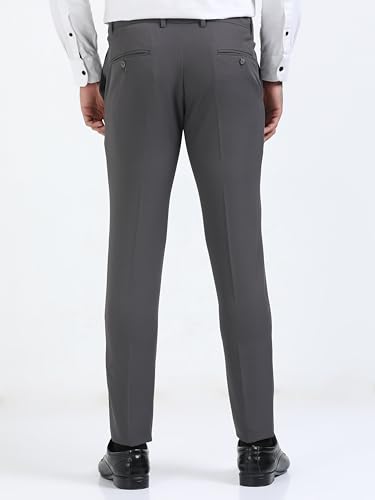 Image of Mc Henry Men's Techno Flex 2inch-Waist Expandable Wrinkle Free Slim Fit 4 Way Lycra for Elite and Luxurious Formal /Casual Trousers