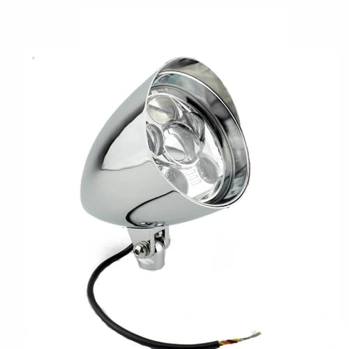 Phare LED pour moto 5.75 pouces avec cuvelage chromé tri-barre H4 pour Sportster et Dyna