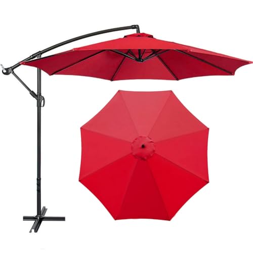 Toile de parasol 2,7m 8 baleines en polyester imperméable outdoor - 6