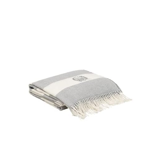 GANT Rugby Stripe Decke Farbe Grau 130x180cm Blockstreifen Stripes