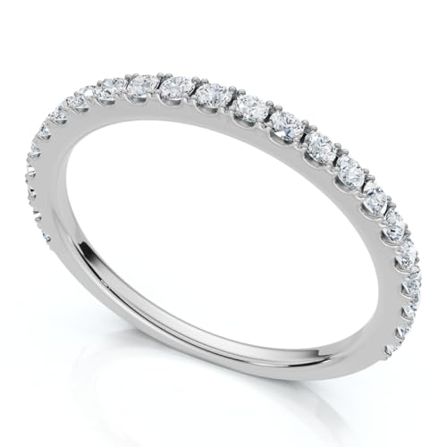 Pompeii 1/5Ct Diamond Wedding Stackable Anniversary Ring 10k Gold Lab Grown (F/G,VS1-VS2)3