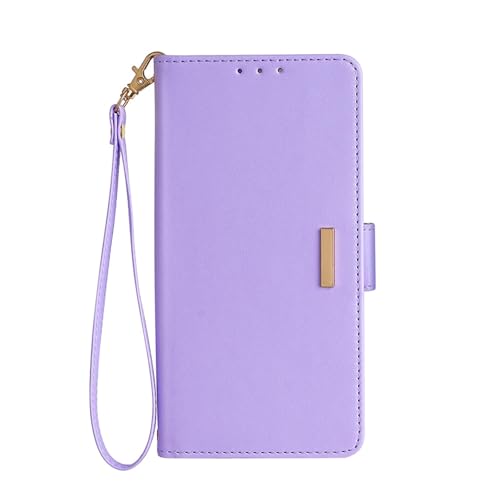 For Oppo Find X9 / X9 Pro / X9 Ultra �p �E�H���b�g�P�[�X ? �t���b�v�� ���U�[�J�o�[�iRFID�Ւf�E�J�[�h�X���b�g�E�X�^���h�@�\�E�}�O�l�b�g�J�j�{ ���X�g�X�g���b�v�t��,X9 Pro,Purple
