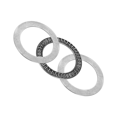 Kozelo AXK5070 Empuje Aguja Rodillo Rodamientos - [50mm x 70mm x 3mm] con Lavadora para Transporte Equipo Uso, Cromado Acero