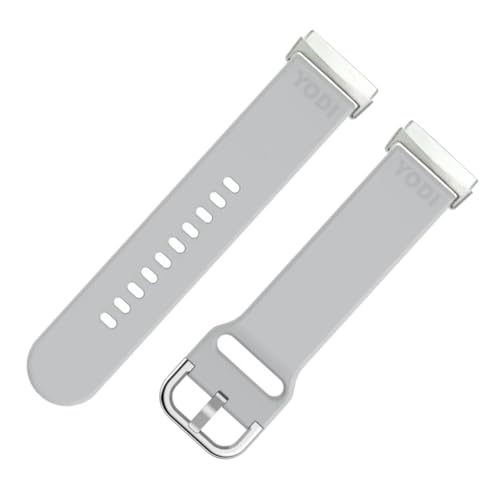 Image of YODI Watch Band Compatible with Fitbit Versa 4 / Fit bit Versa 3 / Fitbit Sense /Sense 2 Band, Soft Replacement Silicone Wristband for Women Flexible Waterproof Sport Watch Strap for Men Large