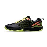 HUNDRED Beast Armor PBX Pickleball-Schuhe, Unisex, abriebfest, leichter Komfort und gepolsterter Griff, für drinnen und draußen, Schwarz/Limette/Orange, 44.5 EU