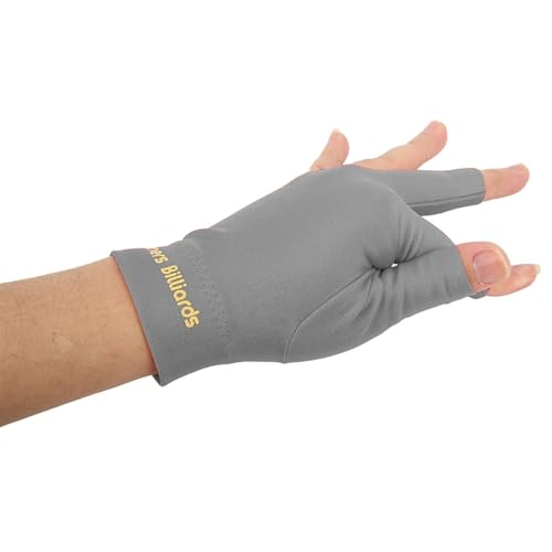Image of LGB Partners Billiards Professional Snooker and Pool Glove, Two-Finger Design, Pack of 1 (Grey)