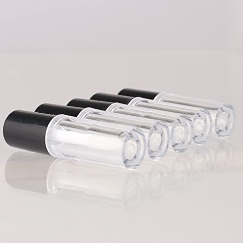 COSIDEA 26pcs Empty Black 0.8ml mini lip gloss tubes Sample size lipgloss containers for sample sack lip oil DIY
