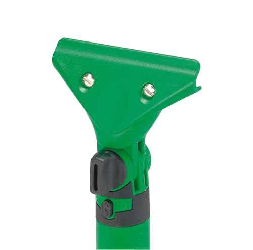 Image of Unger Commercial ErgoTec SwivelLoc Squeegee Handle, 0 Angle, Green /Black, Case of 5 - Ergonomic Swivel Handle for Low Window Cleaning LS000