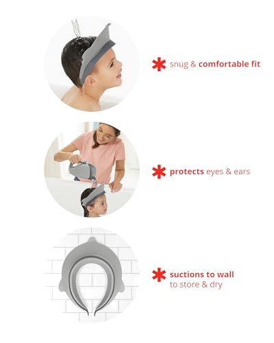 Skip Hop Baby Shower Cap, Moby Bath Visor, Grey - Thumbnail 2