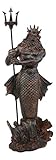 Ebros Greek Mythology God of The Seas and Tremors Merman Poseidon Statue Neptune Holding Trident Figurine Nautical Coastal Collection Roman Greco Olympian Gods Decor Sculpture Bronze Patina