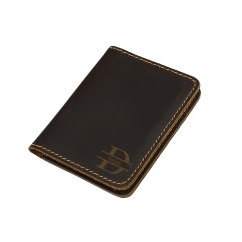 Personalized Men's Wallet with Name and Initial: Custom Wallet Ideal Gift for Dad Husband Grandpa Boyfriend - Birthday Christmas Wedding