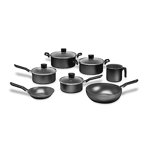 Jogo de Panelas Brinox Ebony 7Pçs Revestidos, Preto