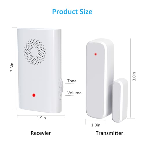 Wireless Door Chime, Door Sensor Chimes When Door Opens/Business Entering - image 7