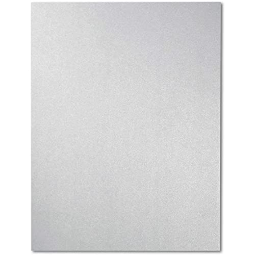 Grey Metallic Cardstock Paper For Scrapbooking (8.5 X 11 In, 96 Sheets) #TOP4