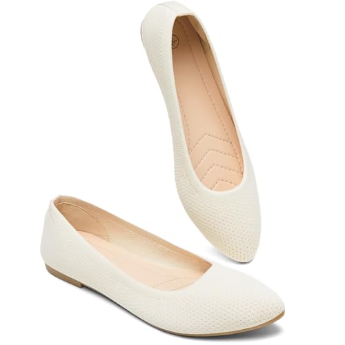Image of BABUDOG Women's Mesh Flats Shoes Pointed-Toe Dress Shoes for Women Black Flats Comfortable Memory Foam Flats