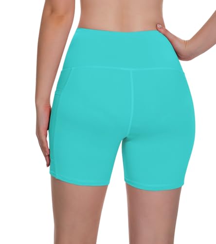 Beautikini Roupa de banho menstrual à prova de vazamento de 9,9 cm com cintura alta e bolsos para me
