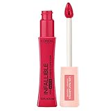 L'Oreal Paris Makeup Infallible Pro Matte Les Macarons Scented Matte Liquid Lipstick, Highly Pigmented, Longwear, Waterproof & Smudge Proof, Framboise Frenzy, 0.21 fl. oz.