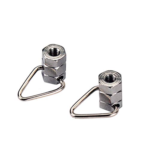 SUPVOX 2pcs Strap Lock Strap Button Banjo Guitar Strap Hook Button for Banjo Guitar Parts (Silver) - Image 2