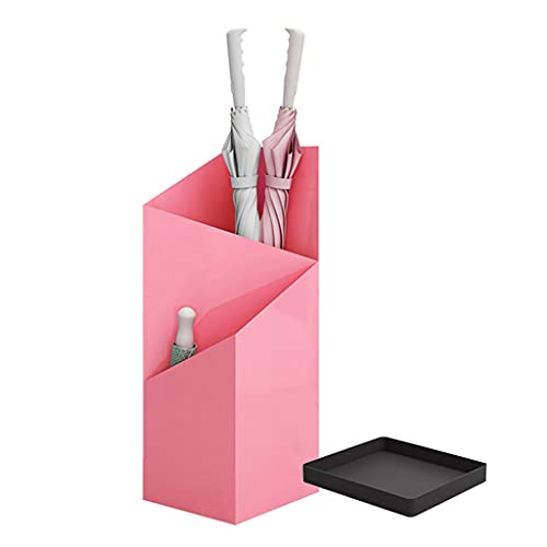 Seau à parapluie en métal rose pour entrée de maison moderne