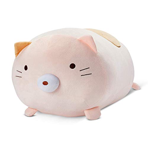 Plush Cat Pillow 17-inch - Huggable & Soft Cat Squishy Plushie for Sleeping & Playing - Cute Valentine's Kawaii Stuffed Animals for Baby, Toddlers & Kids - 17 x 10 x 8 in.