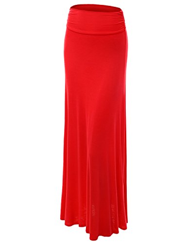 Lock and Love Women's Stylish Comfy Floor Length Flar Long Maxi Skirt