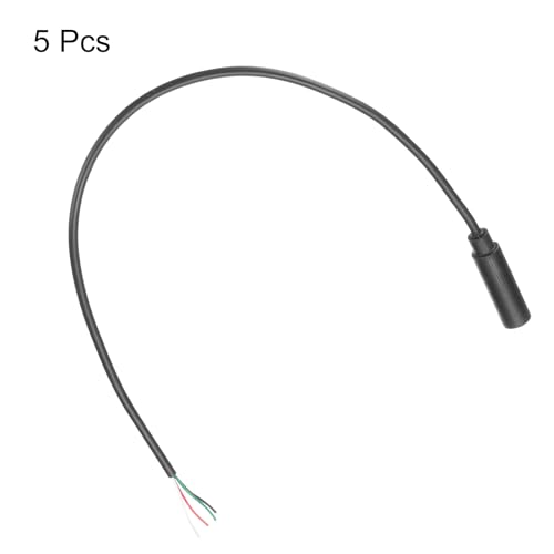 5 piezas Jack 3.5mm hembra a cable abierto 0.30m miniatura 3