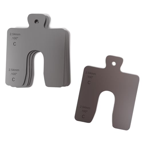 CGLTD Stainless Steel Slotted Shim Replacement Pack, Size C, 3" x 3" (Pack of 5 shims) (5, 0.100")