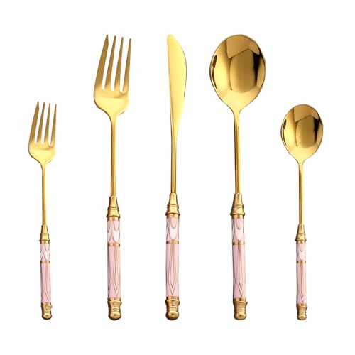 Flatware Set for 18 90 Piece Premium 18/8 Stainless Steel Silverware Set, Modern Mirror Finish, Rust...