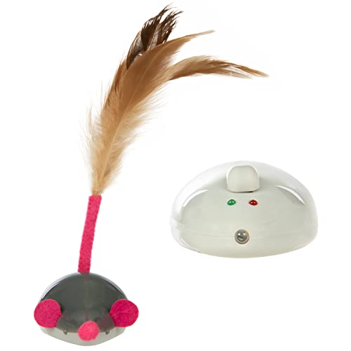 Smartykat Instincts Runaway Rascal Remote-Controlled Electronic Motion Interactive Cat Toy, Battery-Powered - Gray, One Size #TOP3