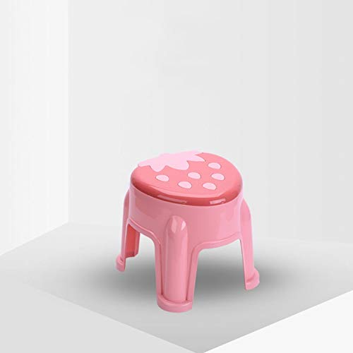Italiano: Ispessita plastica Fragola Sgabello Home Guadagnare Bagno Antiscivolo Piccolo banco del Tesoro del Fumetto dei Bambini(Blue,White)