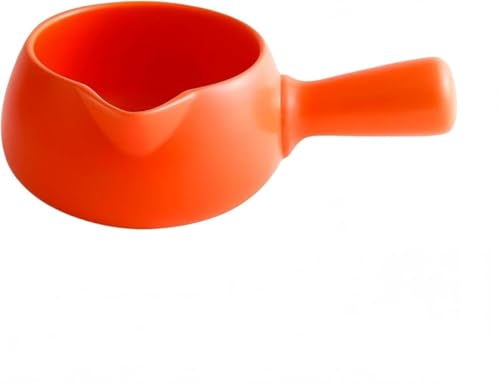 EVREFIN牛乳鍋単柄鍋ほうろう製IH適用セラミックポット煮、スープ、牛乳加熱に適している単柄鍋かわいいデザイン多種類の色を選択して多機能で手入れしやすく、キッチンを彩るおしゃれな小型鍋網赤い日式乳鍋セラミック家庭用無粘鍋煮粥ラーメン単底赤ちゃん補食ミニ