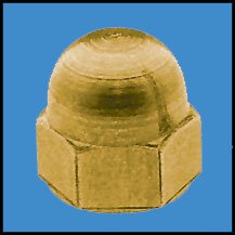 Brass Acorn Nut, 3/8"-16 (Pack of 100)