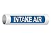 ComplianceSigns.com Intake Air White On Blue Label Decal, 12x2.5 inch 2-Pack Vinyl for Pipe Markers